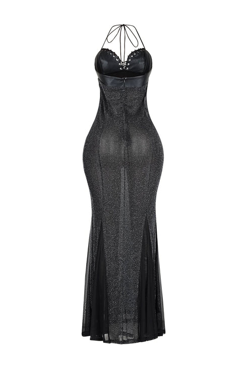 High Shine Mermaid Halter Dress